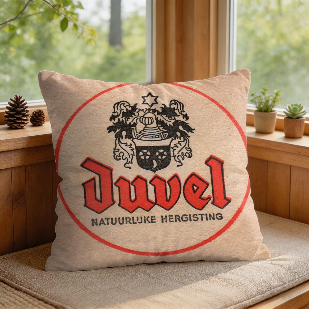 DDuvel Beer Beer Logo Cushion Cover Square Short Plush Pillow Case Living Room Sofa Home Decor Funda X