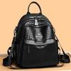 Woven PU Backpack Large Capacity Travel Backpack Women's Multi-functional Shoulder Bag