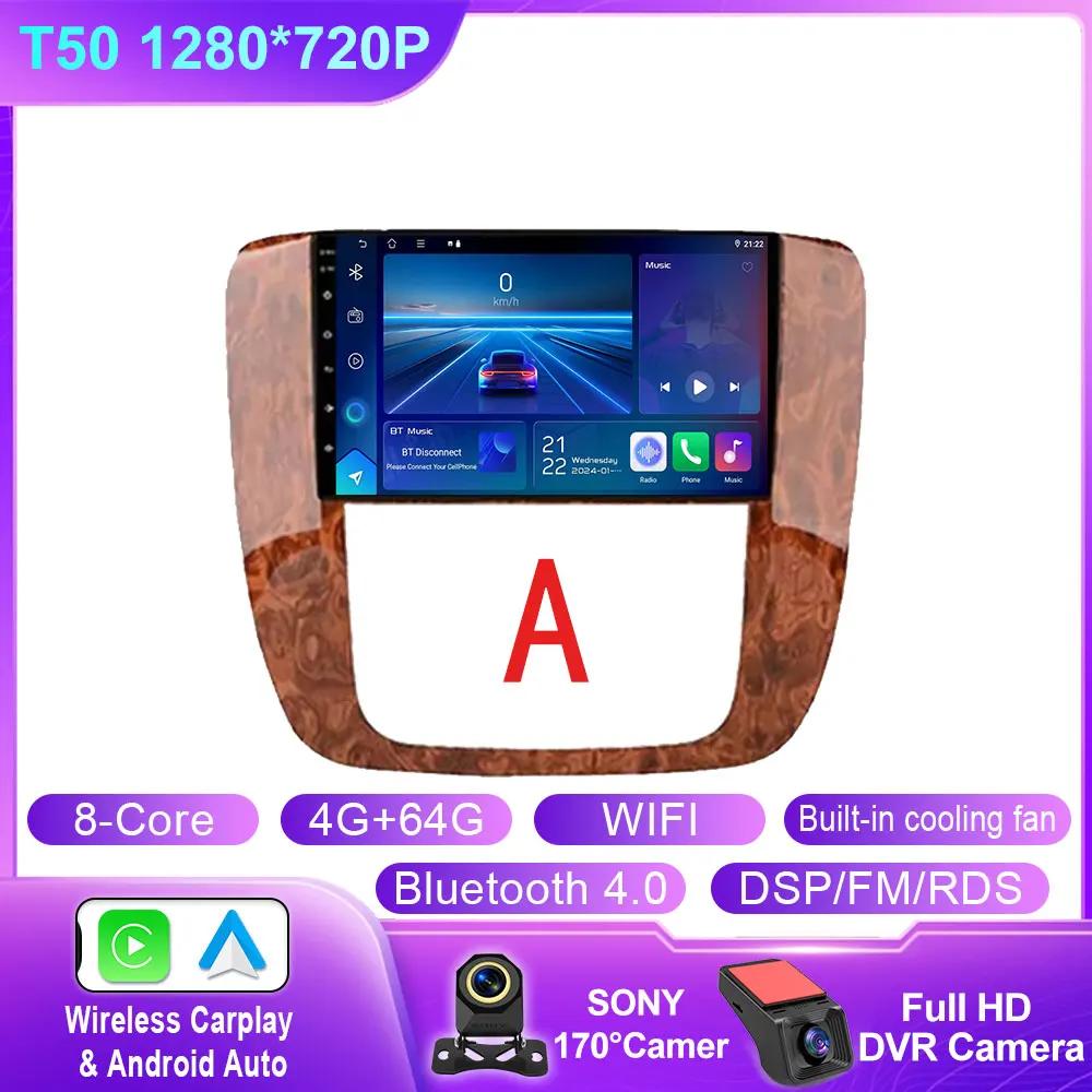 Android Car For GMC Yukon Chevrolet Tahoe Suburban 2008-2012 GPS Navigation Multimedia Player Stereo Head Unit QLED Screen 5G BT