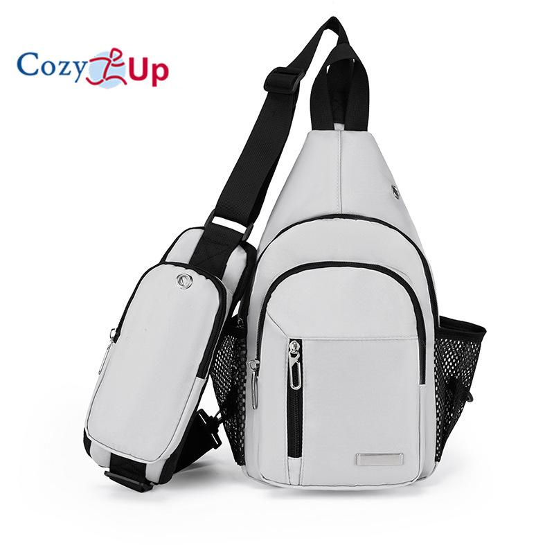 

Уютная мужская модная нагрудная сумка из ткани Оксфорд, повседневная сумка через плечо через плечо 36x16x9cm серый