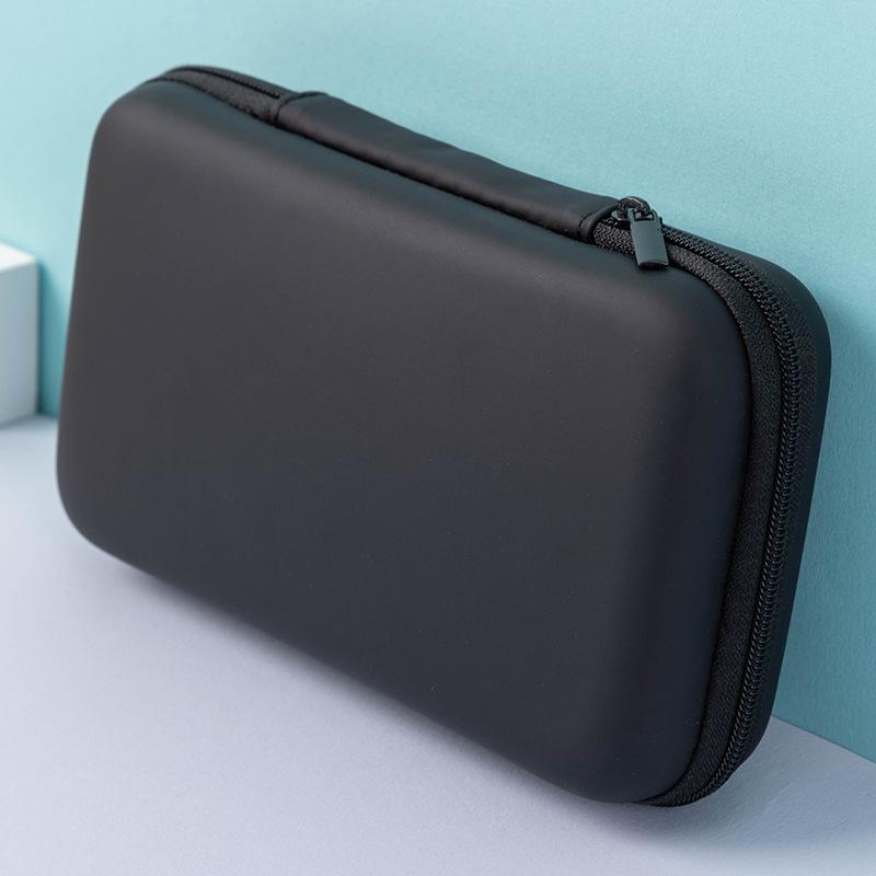 Portable Mini Zipper Headphone Bag Charging Cable Storage Box EVA Anti-Pressure Headset Data Cable Holder Headphone Carry Bag