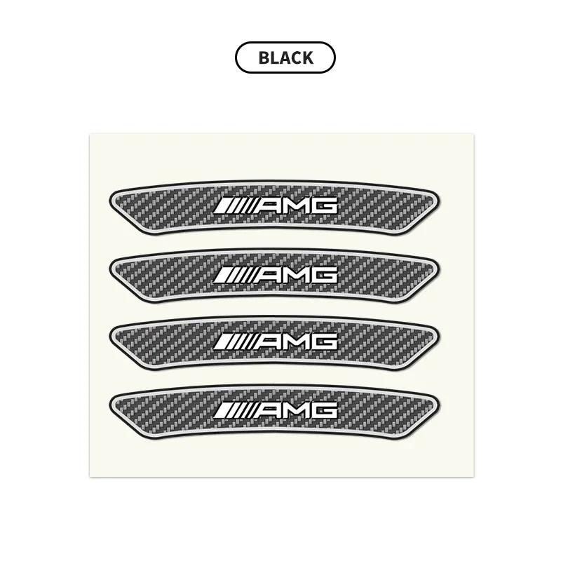 DMU3 4pcs Car Trim Badge Wheel Brow Decal Car Wheel Hub Sticker For Mercedes Benz B/C/E/S Class A Class C200L GLC GLK CLA Accessories