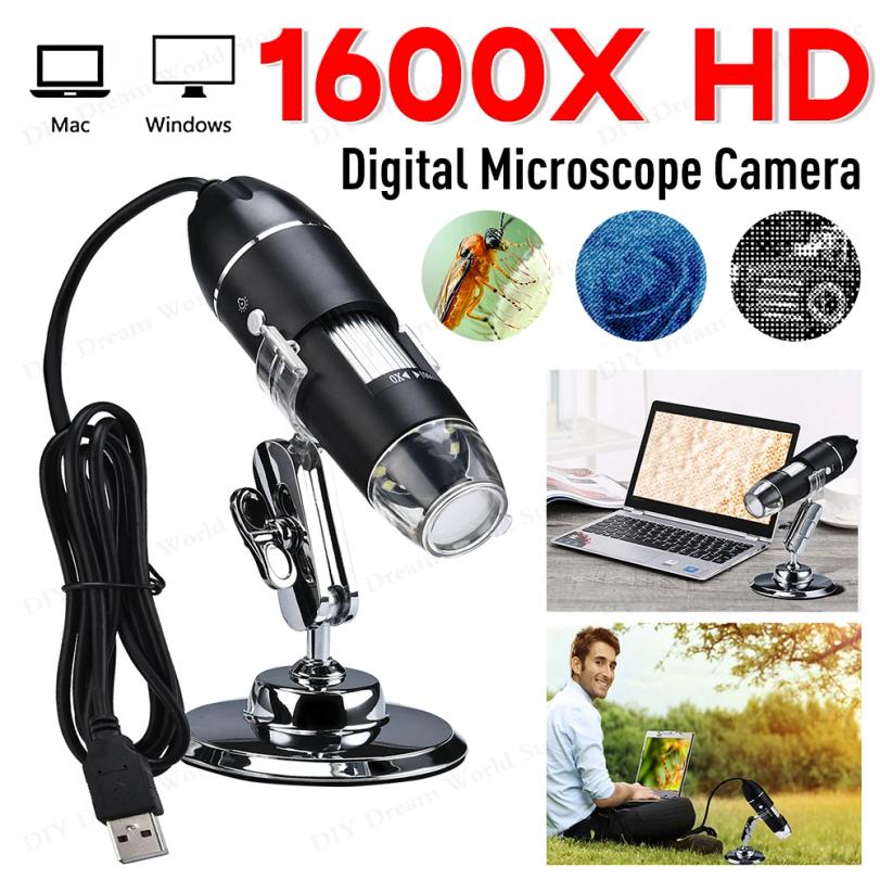 1600X Digital Microscope Camera Electronic Magnification Endoscope For Soldering LED Magnifier USB Charge Magnifier for WIN XP/7