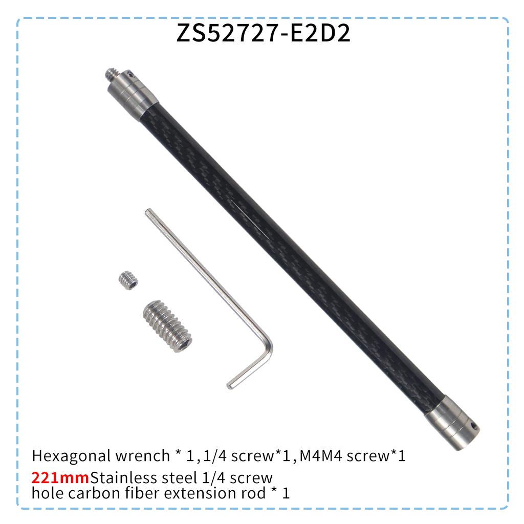 Carbon Fiber Extension Pole 1/4" Selfie Stick Extendable Rod Stainless Steel Screw Hole for Gopro DJI OSMO 360 Action Camera 7