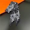Black White Striped Narrow Long Silk Scarf Bag Tie Lady Neck Skinny Scarves Hairband Foulard Ribbon Headscarf