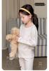 Self-Heating Kids' Warm Set: Thickened Autumn/Winter Top & Bottoms, Silk Homewear for Boys and Girls.