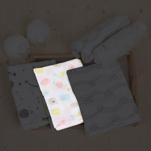 Organic Boom Bamboo Muslin Double Gauze Infant Blanket, Korean Baby Products