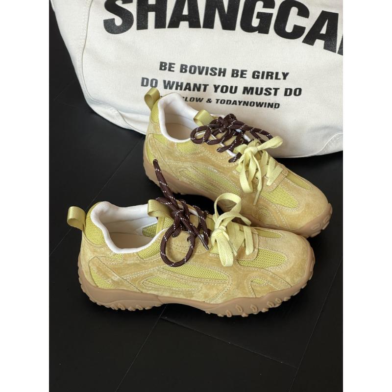 Leather breathable mesh women's casual versatile flat baseplate shoes summer new retro little white shoes tide