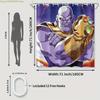 Authorized 1pc MARVEL Thanos Shower Curtain, Made of Polyester, Machine Washable, Includes Hooks, Suitable for Bathtub Separat