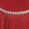 Girls' Satin Beaded Princess Dress - Children's Cake Mesh Evening Gown