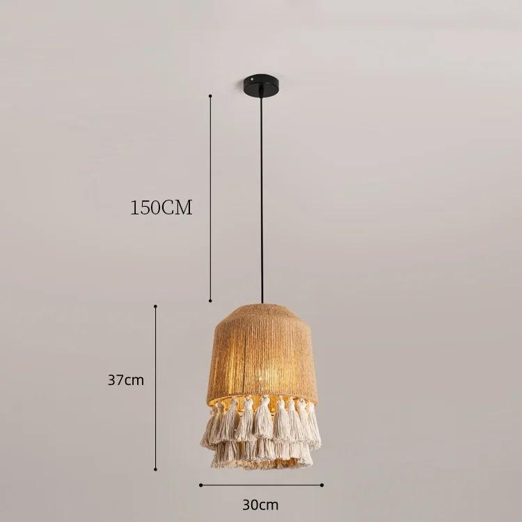 

Nordic Hemp Rope E27 Led Pendant Lights Modern Bar Loft Bedroom Chandelier Indoor Lighting Suspend Lights Hanging Lamps Fixtures No Bulb