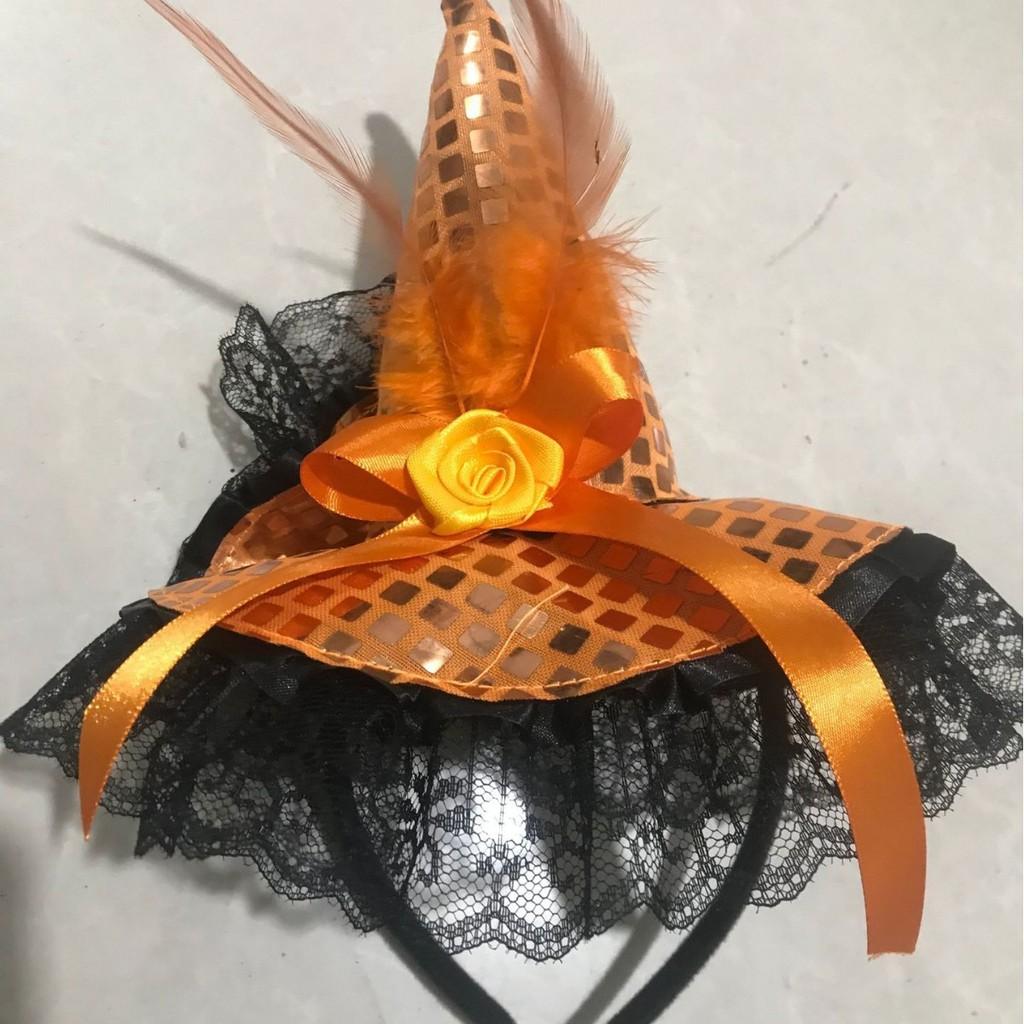 

Witch Halloween Hat Headband Sparkly Party Costuming Supplies