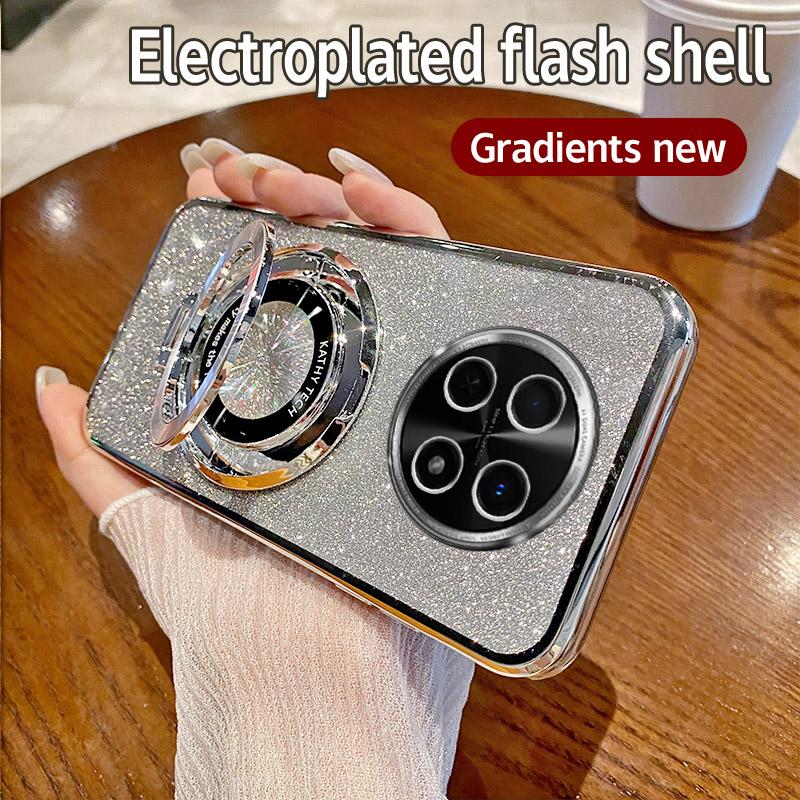 

Градиентный блестящий держатель для CD-дисков, чехол для телефона для Huawei Y8S Y9S Y6P Y7A Y7 Y9 Prime Y9 P Smart Z Plus 2019 2021 P40 P30 Lite For PSmart2021 серебряный