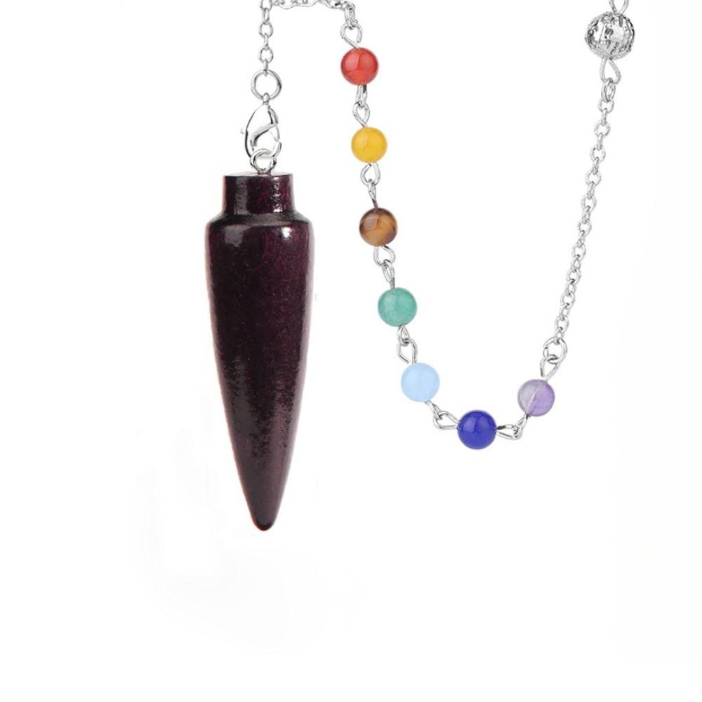 Liečivé Reiki Kyvadlo Prívesok Amulet Vzor Okrúhly Kužeľ Prenosné Prírodné Drevené Kyvadlo