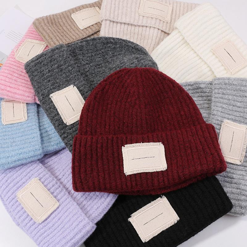 Hats for Women In Autumn and Winter Warm Face Showing Small Wool Hat Big Head Versatile Ear Protection Knitted Hat Student Korean Style Cold Hat Men