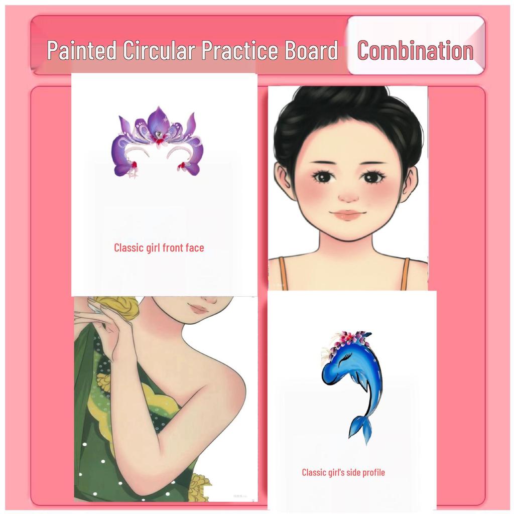 Erasable Face Painting Practice Board - Reusable Makeup Tool for Stage and Color Application