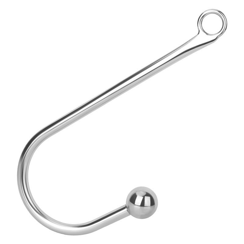Ergonomický kovový anální háček s jednou kuličkou pro muže a ženy
