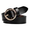 Women's Genuine Leather Hollow Pin Buckle Belt - Fashionable, Versatile, Retro Casual Waist Belt for Jeans