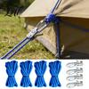 Quick Adjust Rope Roller 4/8/12Pcs Tensioner with Cord Heavy Duty Tie Down Roller Cord Fastener Metal Tightening Tool for Camping Tarps Guy Lines,