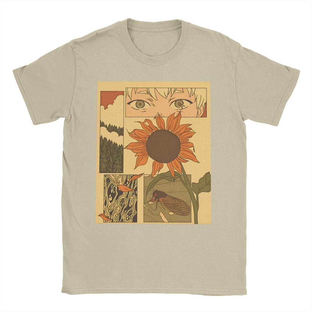 Men Women's T-Shirts The Summer Hikaru Died Pure Cotton Tee Shirt Short Sleeve Tsujinaka Yoshiki Manga T Shirts Clothes Printed