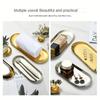 1 peça Bandeja Oval Premium de Aço Inoxidável - Armazenamento Espaçoso para Joias, Essenciais de Banheiro e Dim Sum - Durável, Resistente à Ferrugem e Fácil de Limpar