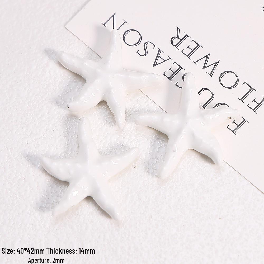 Hand-Painted Ocean Ceramic Beads: Tropical Fish, Starfish, and Seashell Shapes for DIY Jewelry