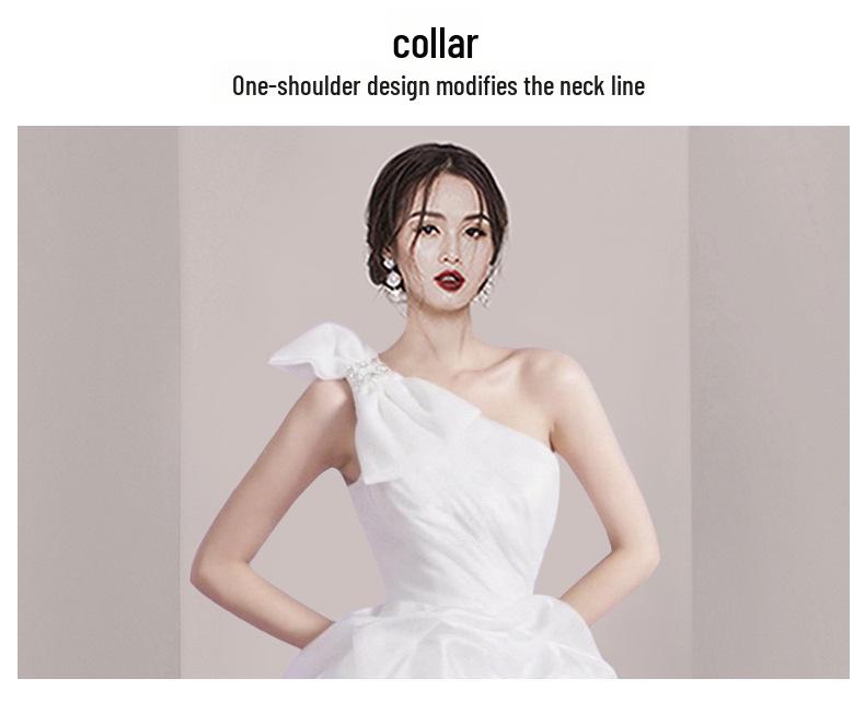 2024 One-Shoulder Bow Slimming Mini Dress