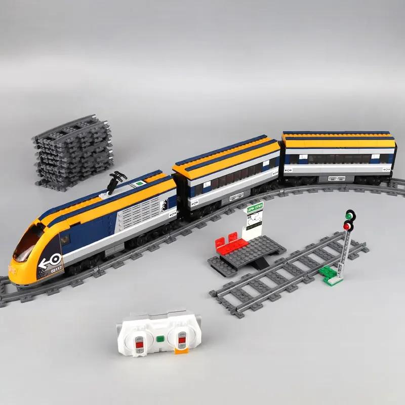 

Новый 60197 Городской пассажирский поезд Конструктор MOC Выставочный поезд Кирпичный Игрушка Модель с дистанционным управлением Игрушка для детей подарок