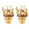 2PCS Silver/Golden Guitar Output Jack Brass Output Jack For Guitar Reducing Loose and Buzz Issue