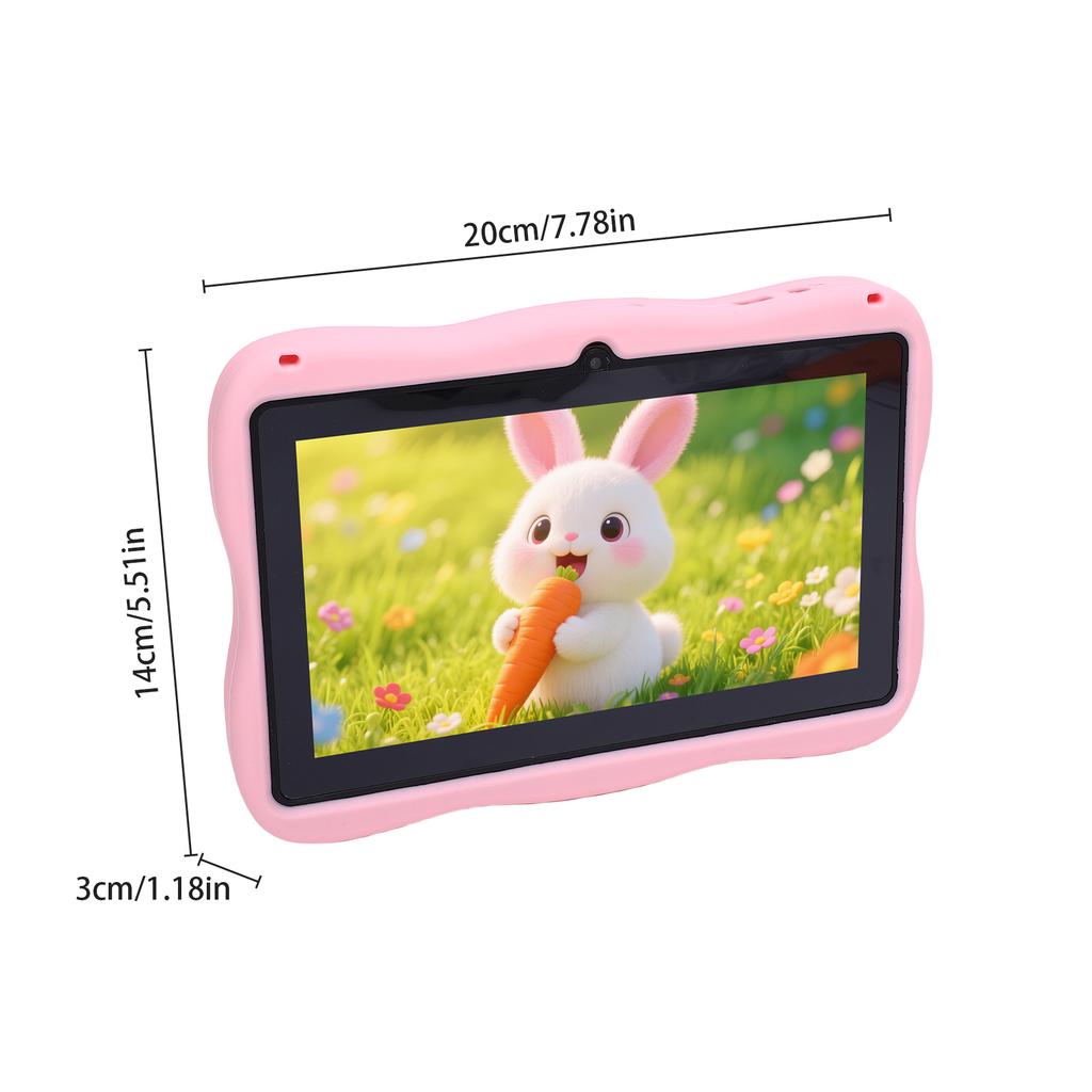 Kids Tablet 7-inch HD Display Screen for   7.0 Storage 1+16G and Dual Camera 200W Early Educational Learning Machine for Toddlers Children