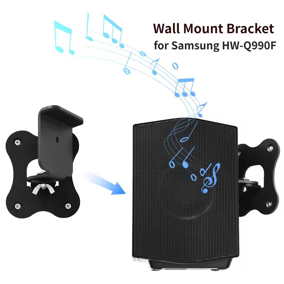 1Pc Speaker Wall Bracket for Samsung HW-Q990F Speaker Wall Mount Bracket Adjustable Metal Rear Surround Holder Audio Accessories