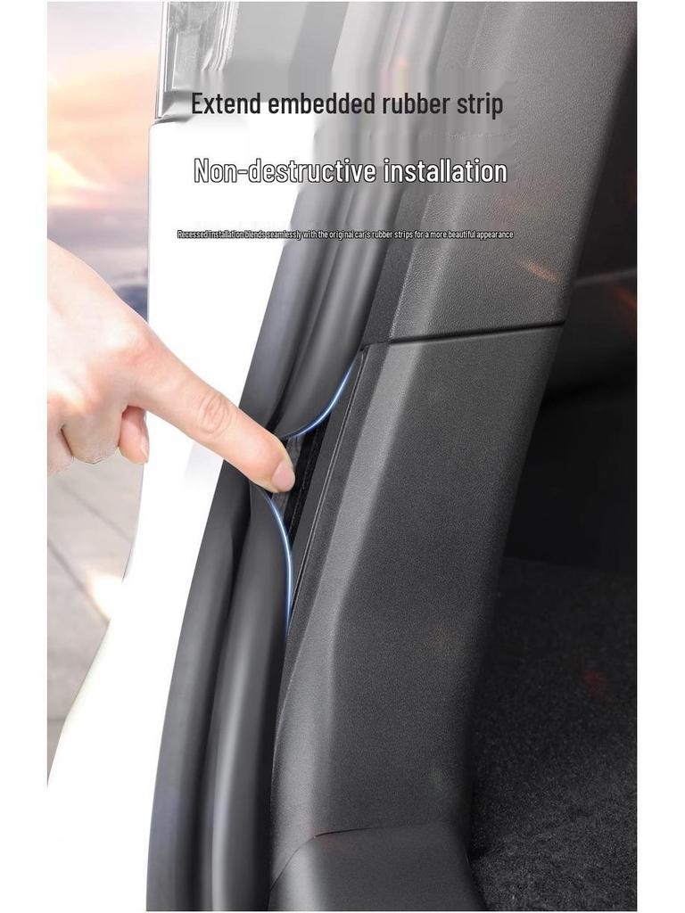 Tesla Model Y Trunk Side Panel Suede Pad Interior Modification