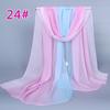Supply imitation silk georgette silk scarf, popular bright and gradual change of color accessories scarf