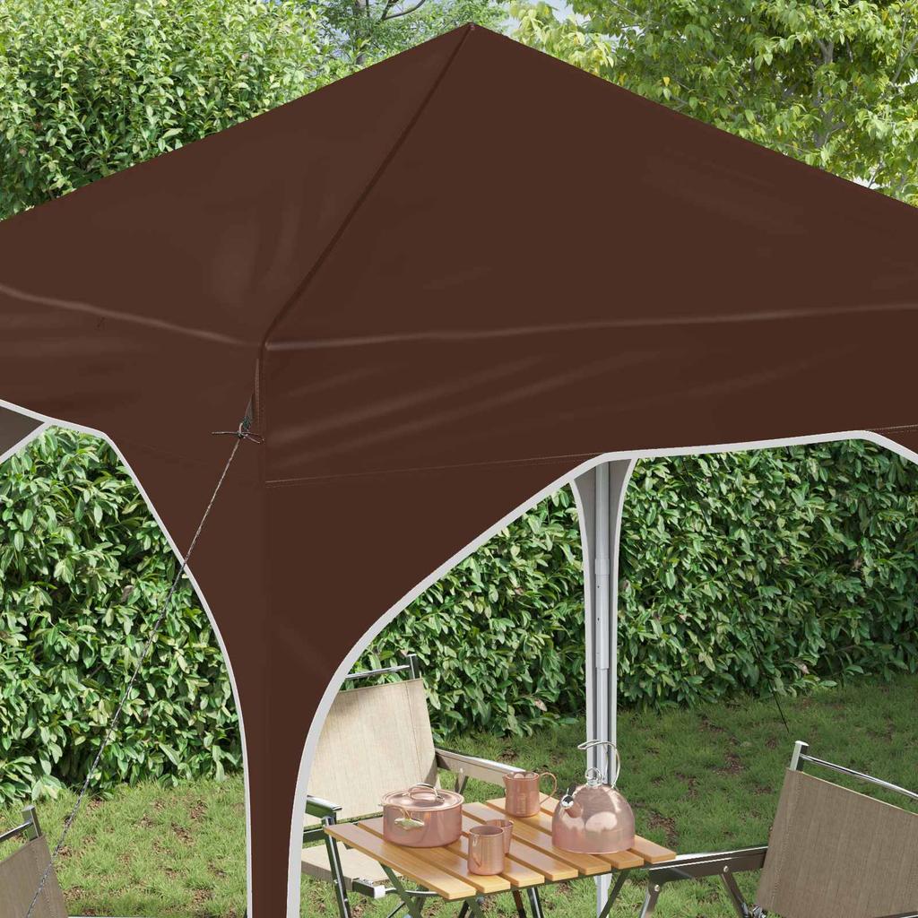 Pop up Party Tent 194 x 194 x 245 cm Brown