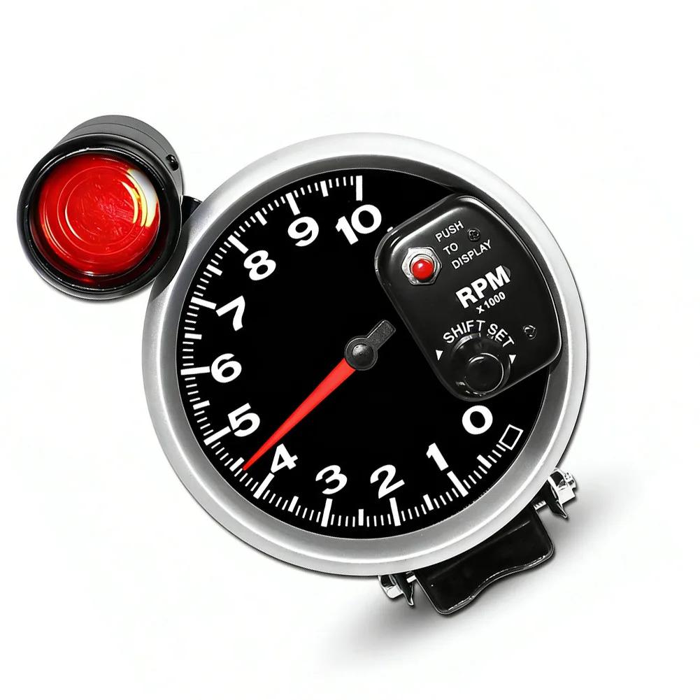 Long Lasting Automotive Gauge LED Tachometer 10000 RPM LED Tachometer Digital RPM Display Easy-to-read Display чёрный