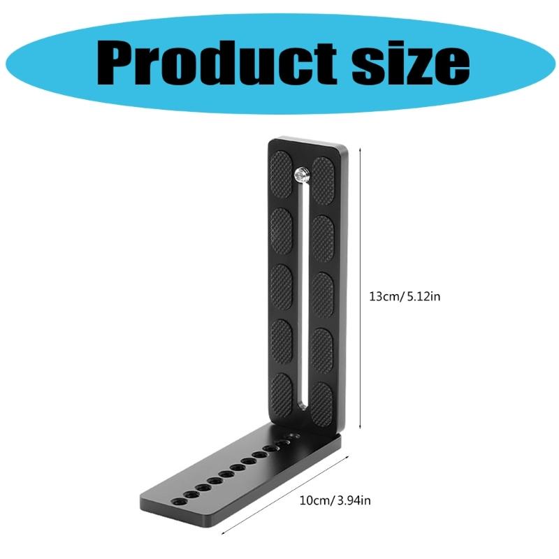 L Shape Camera Quick Release Plate Aluminum Tripod Mount Vertical Grip Holder