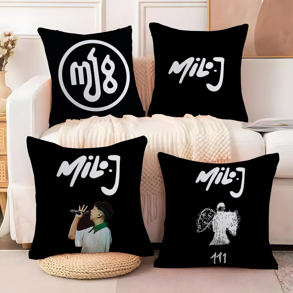 Argentinian MMilo J Rapper Cushion Cover Soft Plush Fabric DoubleSided Printed Sofa Cushion Cover for All Seasons Home Decor