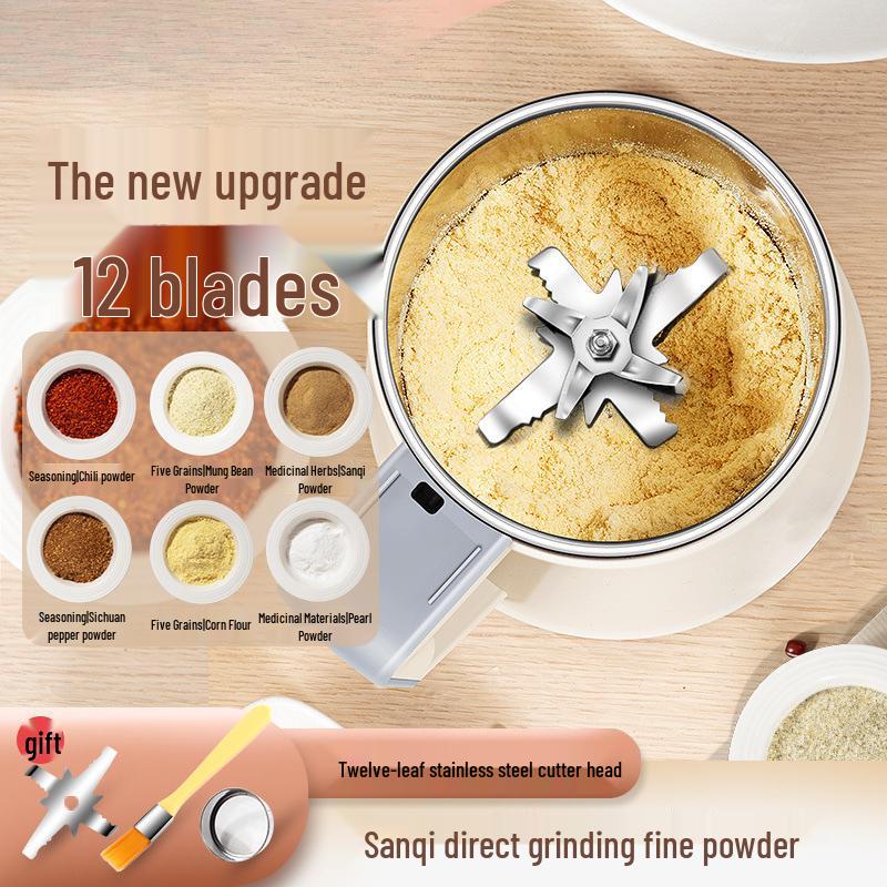Ultra-Fine Household Grinder: Multifunctional Pulverizer for Grains, Herbs, and Small Foods