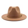 Fedora Hat Woolen Top Hat Jazz Hat Men'S And Women'S Woolen Hats