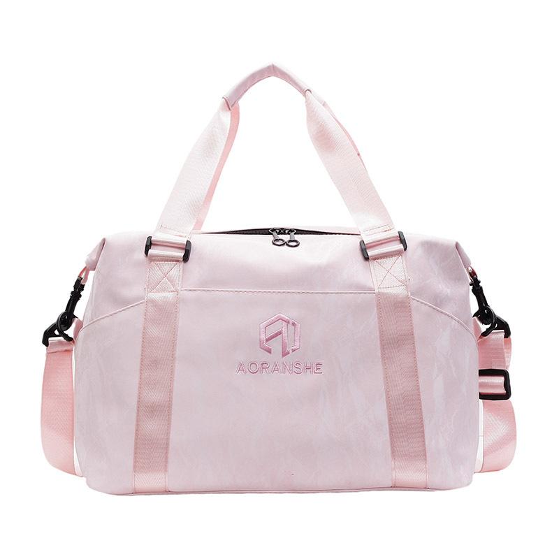 

Travel bag Large capacity outdoor luggage bag Casual Korean version fitness messenger yoga sports bag розовый