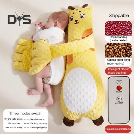 Baby-Patter-Kissen mit Fernbedienung und Heizfunktion, Gänseform, Einschlafhilfe für Babys, lindert Emotionen und Ängste, Arm-Wrapped-Unterstützung, beruhigend für Babys