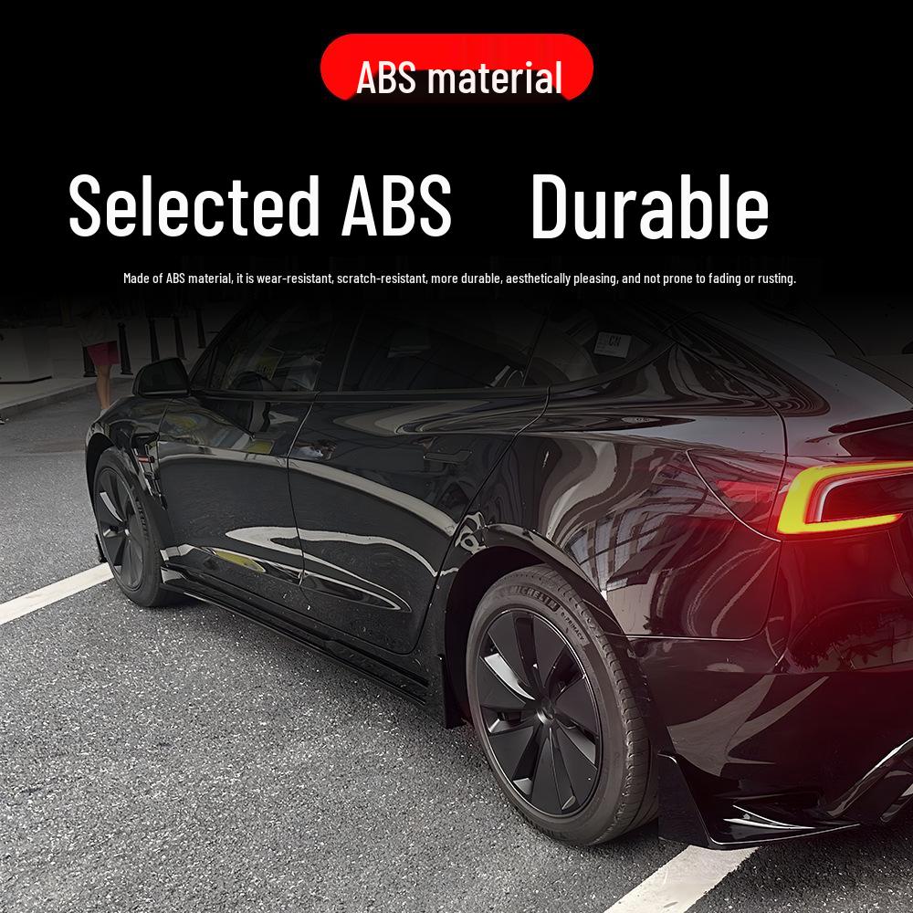 2024+ Tesla Model 3 Performance Glänzend Schwarze Seitenschweller Modifikations Teile