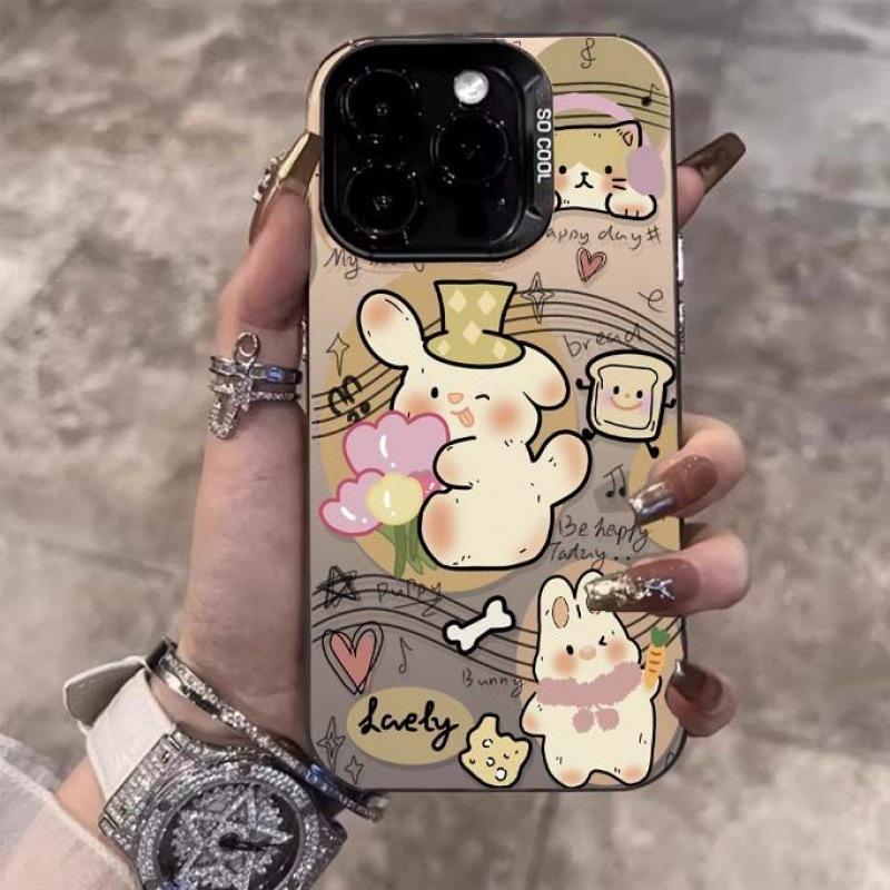 Music note cute animal creative hard shell 15 for apple 14promax mobile phone case 13 simple 12 anti-drop 11
