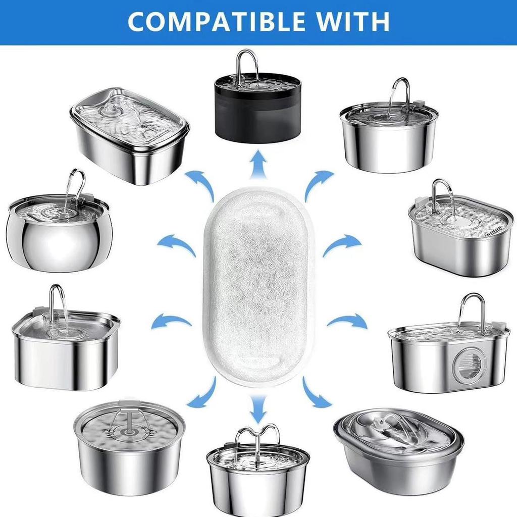 Cat Fountain Filter Replacement 12-Set Cat Water Filter Home Daily Supplies For Aquarium Health Feeding Home Flower House Yard