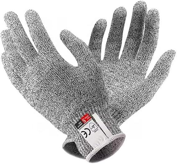 High Performance MH Brand HPPE Cut Resistant Gloves Level 5 Protection Safety Work Gloves Gray XS-XL Sizes Kitchen Construction HPPE
