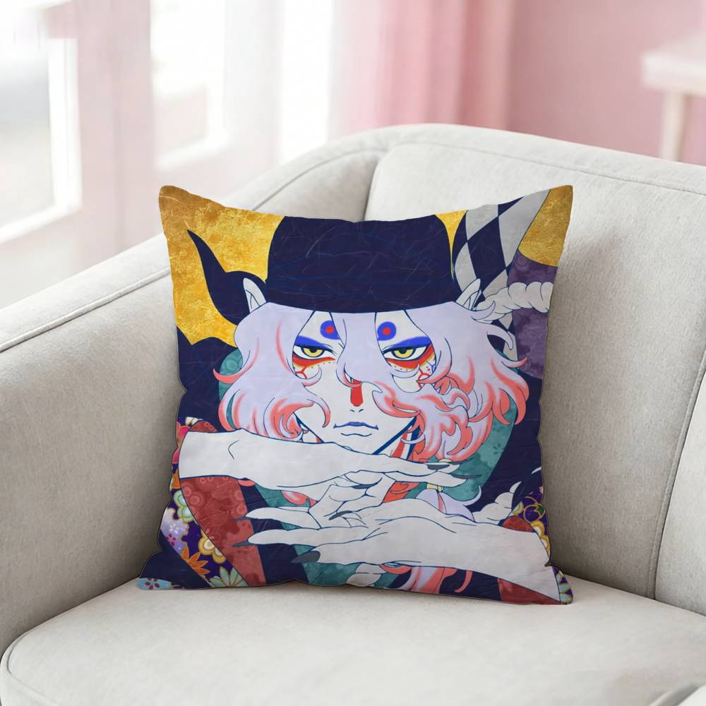 Mononoke Kkusuriuri Pillow Case Pattern Printed Pillowcase For Living Room Sofa Cushion Cover