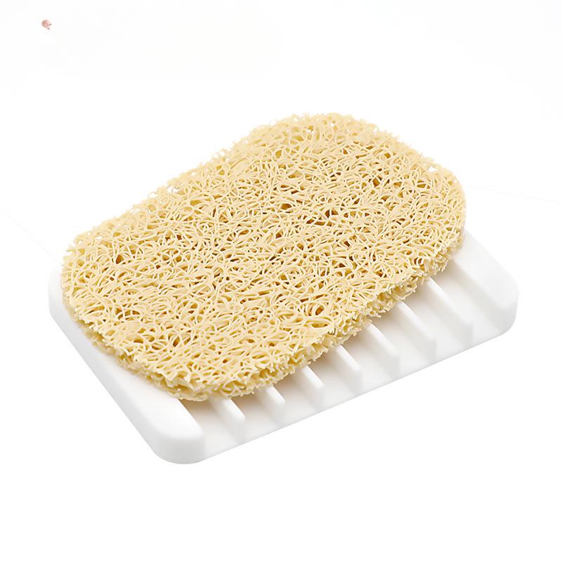 Silicone Soap Box Drain Rack with Mat Dry Non-hydrating Soap Tray Soap Tray Soap Mat Coil Set