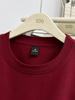 Unisex Wine Red Cotton Print Short-Sleeve T-Shirt, 2026 New Year Loose Fit, Plus Size, Round Neck, Trendy Style