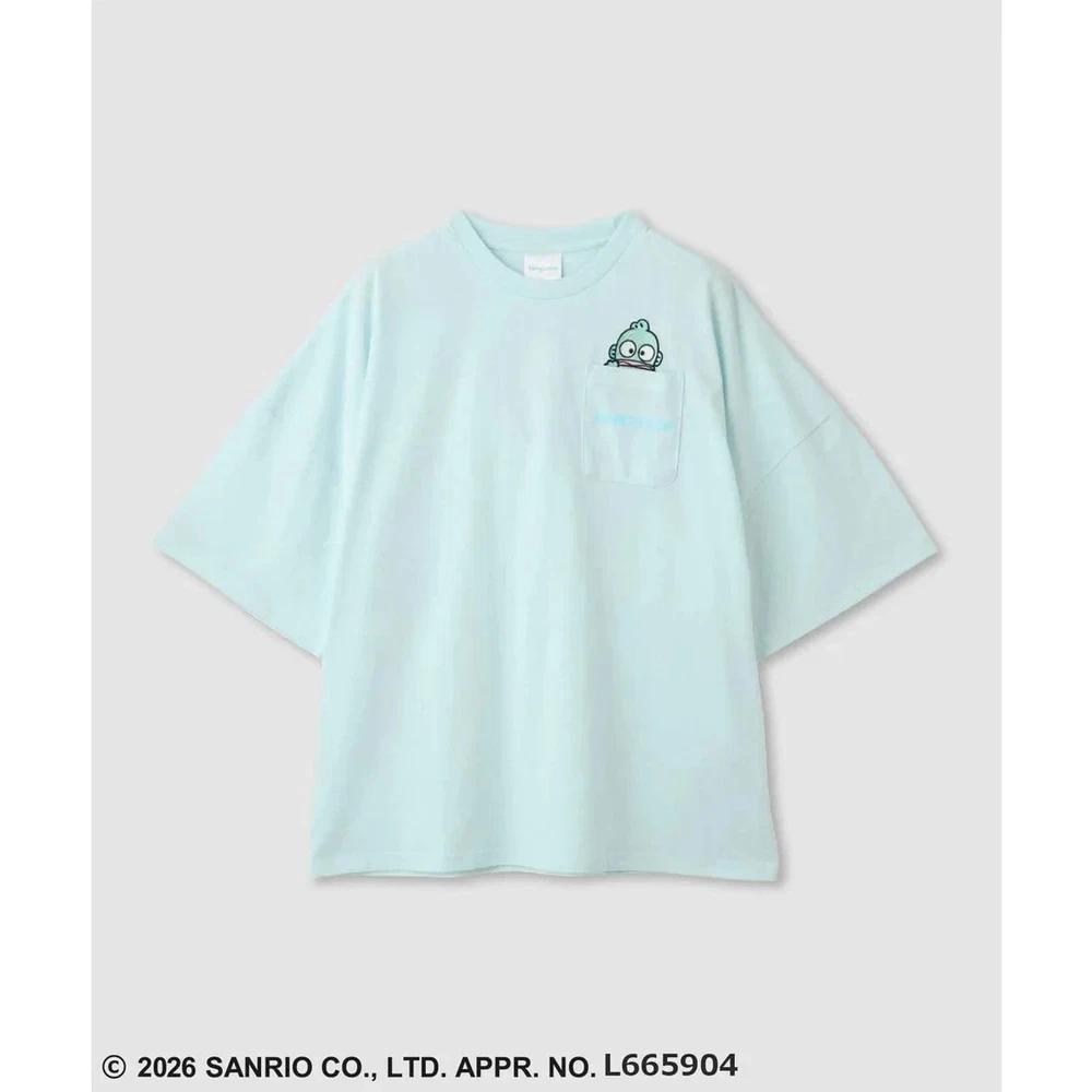 Sanrio Characters Hangyodon Pocket Embroidered Character TShirt MacHouse Jp M