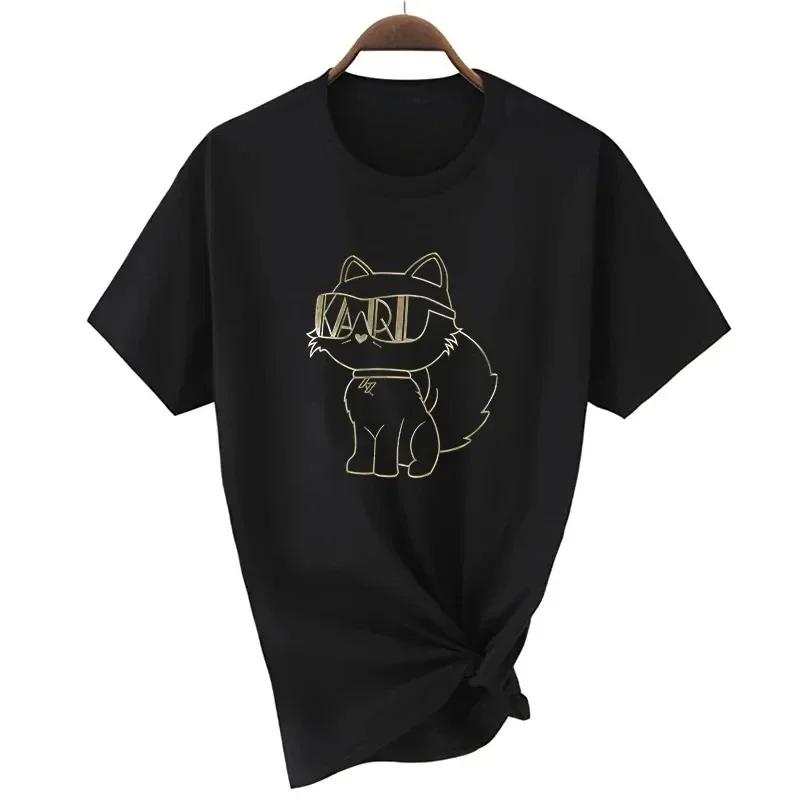 

Летняя мода 2025 года Футболка Женская Футболка Бренд Короткий рукав Элегантная Женская футболка Дизайнерская Классическая Парная футболка Женская одежда S